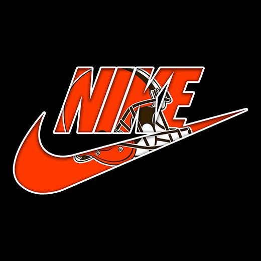 Cleveland Browns Nike logo iron on paper